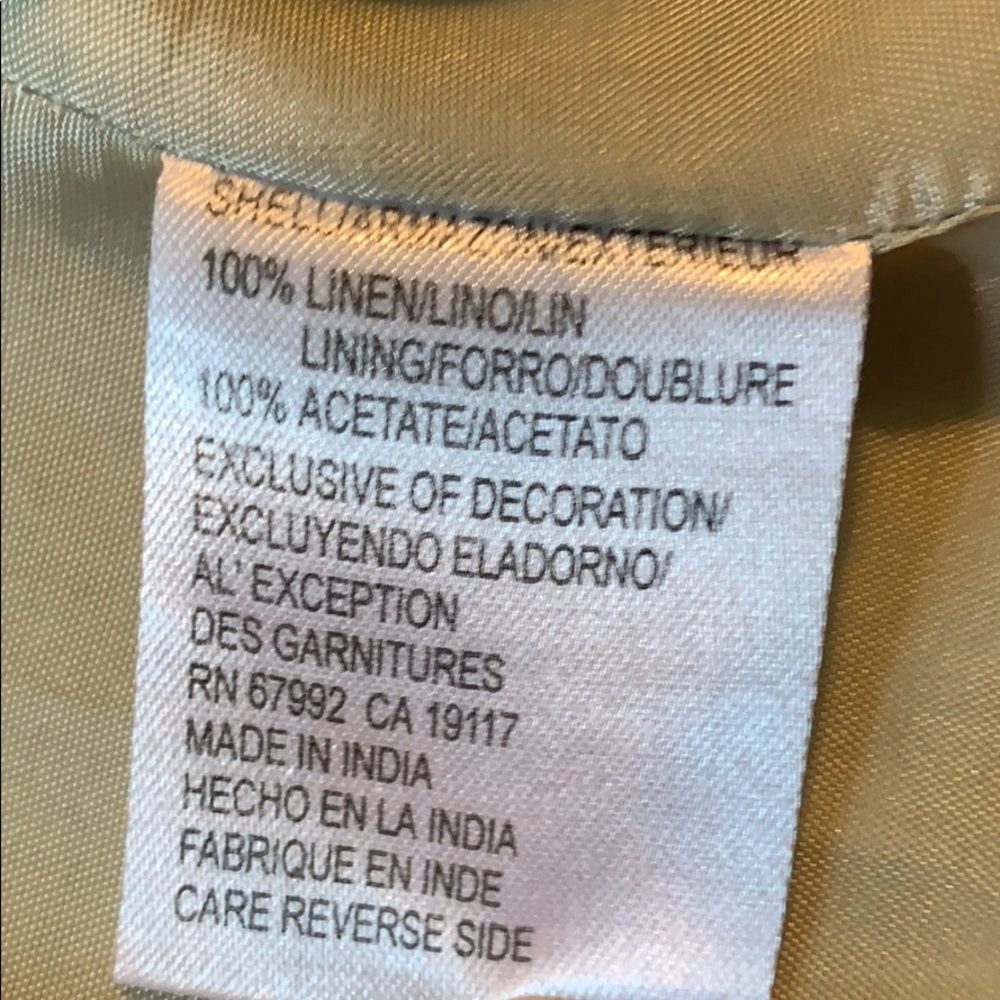 Sigrid Olsen Linen Embroidered Jacket Size 6p Col… - image 7